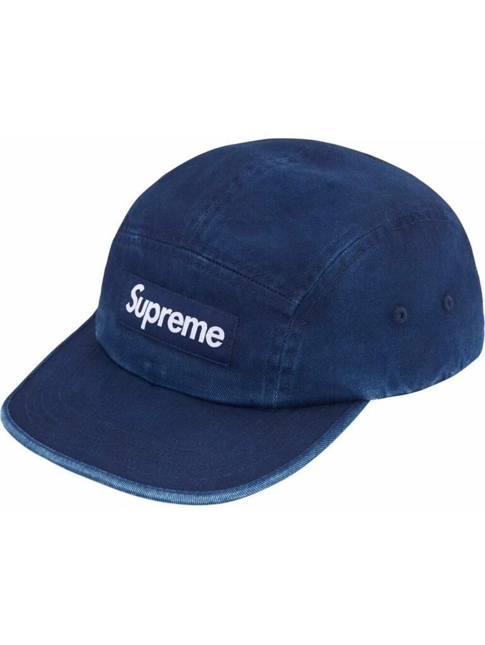 Supreme Washed Chino Twill Camp Cap Indigo